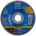 PFERD PFC 125 Z 40 PSF - 125mm 40-Grit Polifan Steellox Zirconia Angled Flap Disc 67770124
