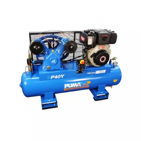 Puma PU P40Y ES - 140L 10.0HP P40Y Yanmar Diesel Electric Start Air Compressor - Mine Spec