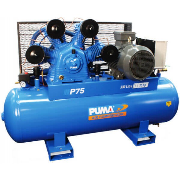 Puma P75 415V - 415V 11KW/15HP 53.7CFM Reciprocating Compressor