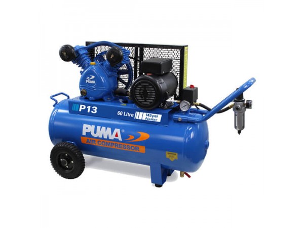 Puma P13 Single Phase 240V 13Cfm 255Lpm Tank Air Compressor