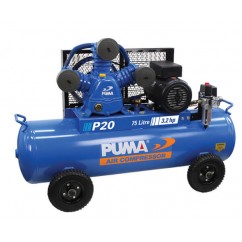 Puma P20 Single Phase 240V 20Cfm 3.2hp 420Lpm 116psi 75L Air Compressor