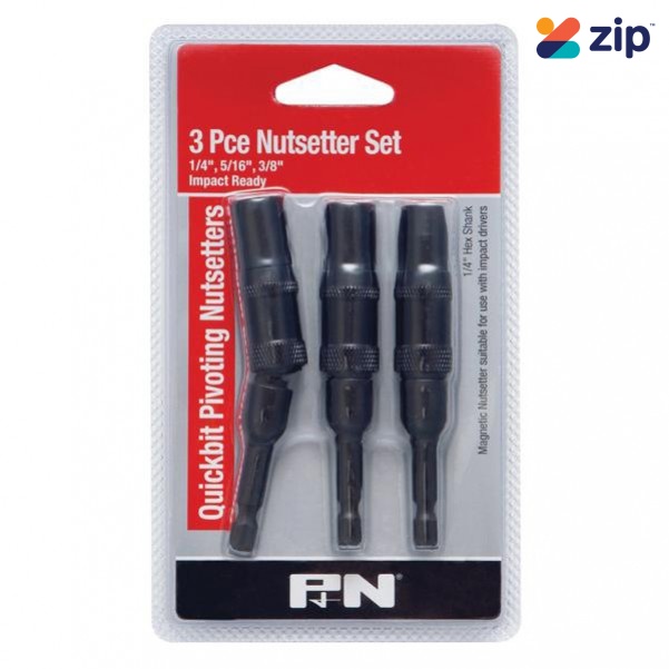 P&L 107NSP003 - 3PCE Quick bit Pivoting Nutsetter Set