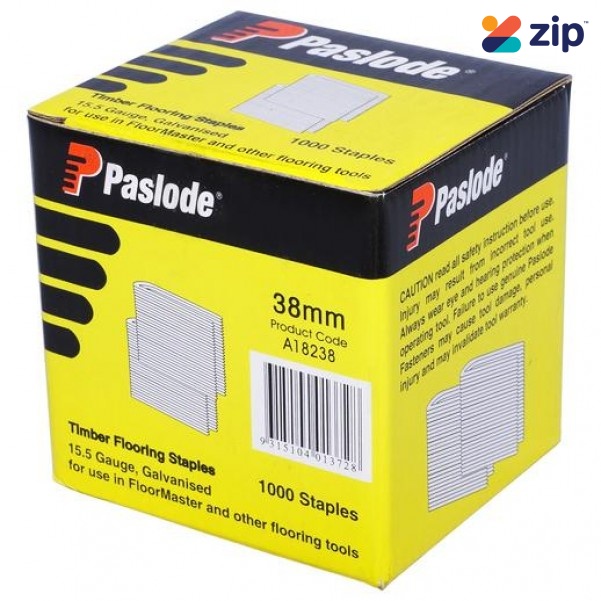 Paslode A18238/1 - 38mm Electro Galv Floormaster Staples Suits Paslode Floormaster A18200 - Pack Of 1000
