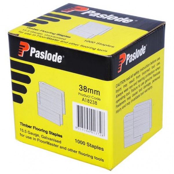 Paslode A18238/1 - 38mm Electro Galv Floormaster Staples Suits Paslode Floormaster A18200 - Pack Of 1000