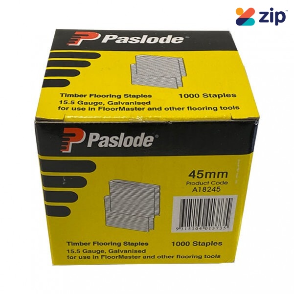 Paslode A18245/1 - 45mm Electro Galv Floormaster Staples Suits Paslode Floormaster A18200 - Pack of 1000 Nail Gun Nails Consumables
