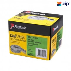 Paslode B25265 - 50 x 2.5mm Ring Hot Dipped Galvanised Plastic Collated Coil Nails 2 Pack