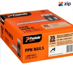 Paslode B60035 - 1600 Pack 35 x 3.15mm Mech. Galv. Smooth R Head Impulse Nails Suits to B60001