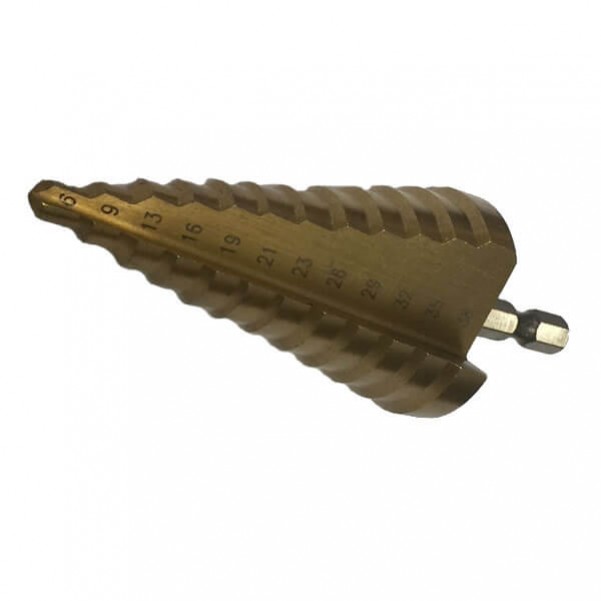 ProAmp PRO STEP 6-38 mm HSS Tin Coated Step Drill Bit Step Drills