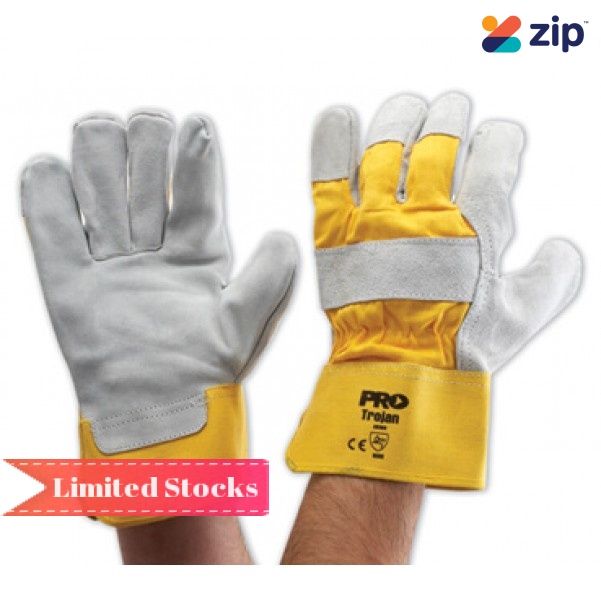 Prochoice PS940GY Heavy Duty Yellow/Grey Leather Palm Glove Gloves