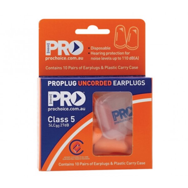 Prochoice EPOU-10 - 10 Pack ProBullet Disposable Uncorded Earplugs