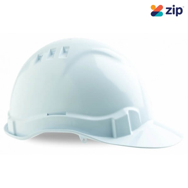 ProChoice HHV6 - White Vented Pin Lock Harness Safety Hard Hat  Head, Eye & Ear protection
