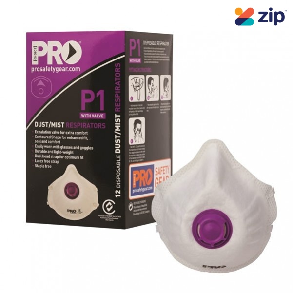 Prochoice PC315 - Safety Gear Dust Masks P1+Valve Box of 12