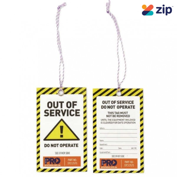 ProChoice STC12575 - Yellow Caution Safety Tags