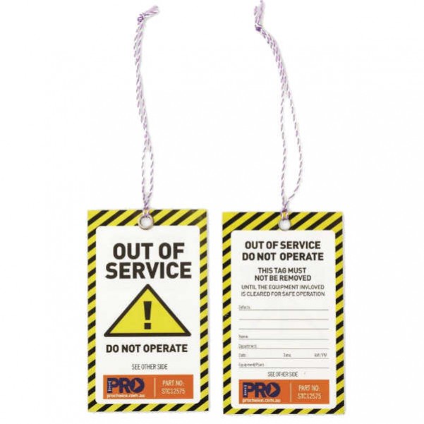 ProChoice STC12575 - Yellow Caution Safety Tags