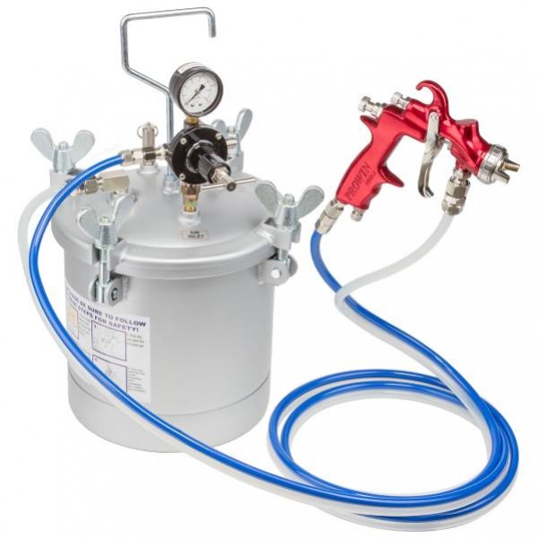 Prowin PW10LTRK12 - 1.2mm 10Ltr Pressure Feed Spray Gun Air Spray Gun