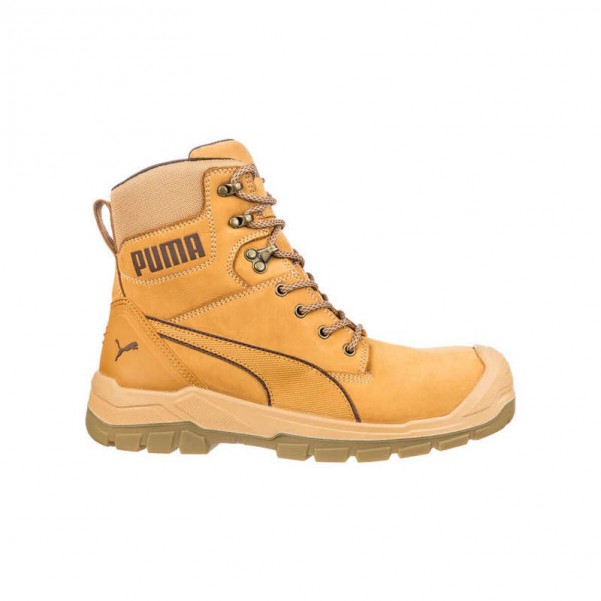 Puma 630727 Conquest High Cut Zip with Fibreglass Toe Cap Safety Boot - Wheat