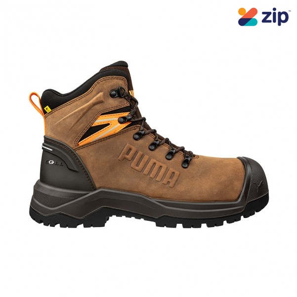 Puma 632717 Iron Heavy Duty Fibreglass Zip-up Toe Cap Safety Boot - Mid Brown