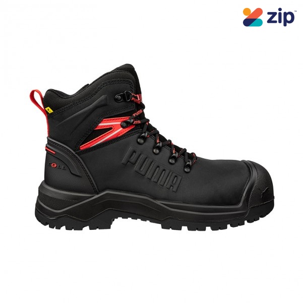 Puma 632747 Iron Heavy Duty Fibreglass Zip-up Toe Cap Safety Boot - Mid Black