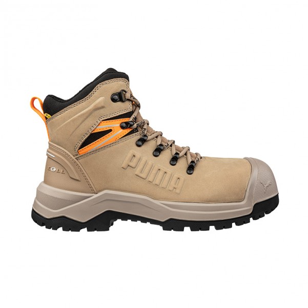 Puma 632757 Iron Heavy Duty Fibreglass Zip-up Toe Cap Safety Boot - Mid Stone Safety Boots