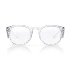 SAFESTYLE CRCC100 - Cruisers Clear Frame Clear Lens Safety Glasses Head, Eye & Ear protection