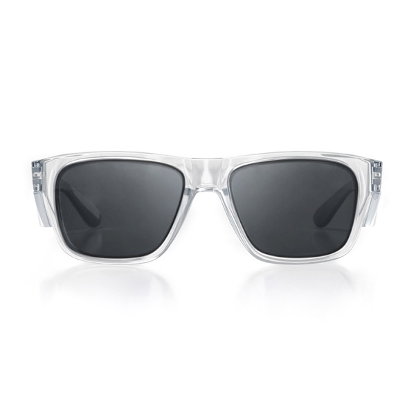 SAFESTYLE FCP100 - Fusions Clear Frame Grey Polarised Lens Safety Glasses Head, Eye & Ear protection SAFESTYLE FCP100 - Fusions Clear Frame Grey Polarised Lens Safety Glasses Head, Eye & Ear protection