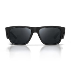 SAFESTYLE FMBBP100 - Fusions Matte Black Frame Mirrors Blue Polarised Lens Safety Glasses Head, Eye & Ear protection