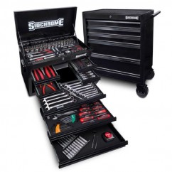 Sidchrome SCMT10160HB - 204 Piece 13 Drawer Black Metric/AF Tool Kit