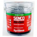 Senco 08R50MS04T - 11tpi x 50mm Ribbed Stainless 8 Gauge Tub Of 1000 Collated Screws  Nail Gun Nails Consumables