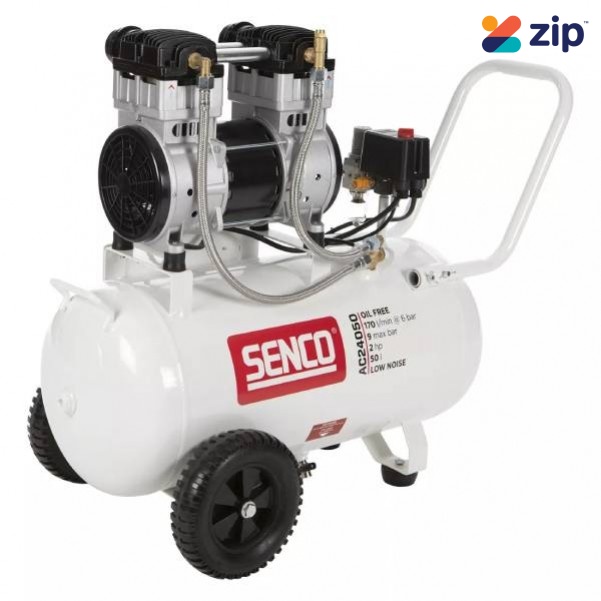 Senco AC24050 - 50L 2HP Single Tank Oil Free Low Noise Direct Drive Air Compressor