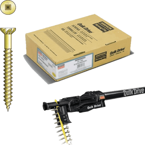 Simpson Strong-Tie WSNTLA2SA10 - Quik Drive 50mm 10g Twin Lead & Timber Sharp Point Yellow Zinc Flooring Screw 