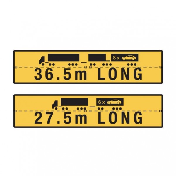 Safety Sign Services SSVH263HR - SIGN 27.5/36.5M LNG RD TRAIN DBL COMBO