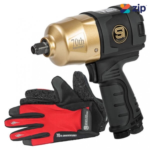 Shinano SI1490BG - 1/2" 70th Anniversary Gold Edition Air Impact Wrench Air Impact Wrenches & Drivers
