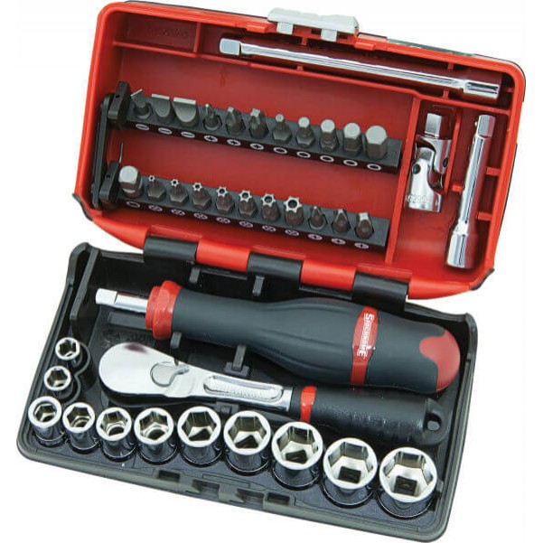 Sidchrome SCMT12120 - 38 Piece Metric 1/4” Drive Nano Set Socket Sets