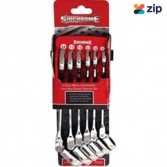 Sidchrome SCMT22293 - 6 Piece Ergo Rack Flex Head Geared Spanner Set - Metric