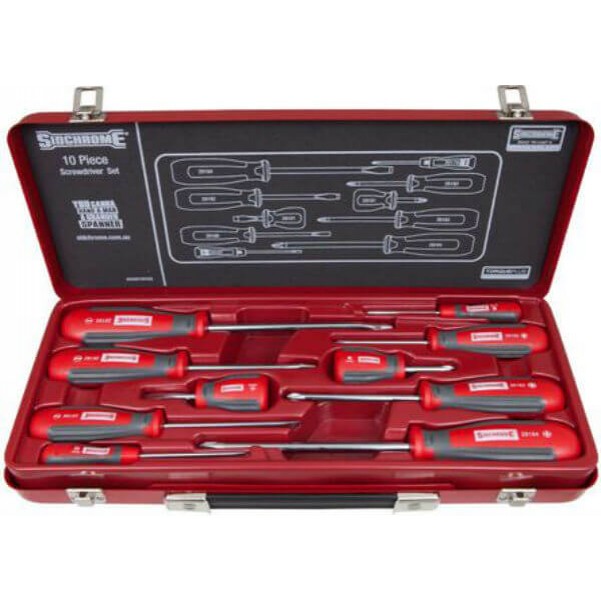 Sidchrome SCMT29102 - 10 Piece Ergonomic Screwdriver Set