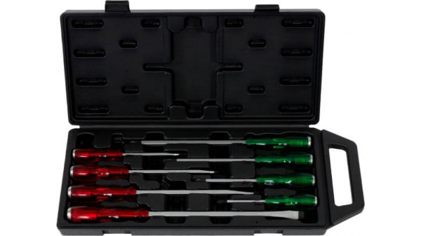 Sidchrome SCMT29110 8 Piece Industrial Thru Tang Screwdriver Set