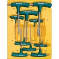Sidchrome SCMT29560 - 10 Piece T Handle Hex Key Set - AF Hex & Torx Key