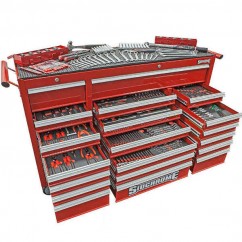Sidchrome SCMT10161 - 523 Piece Metric/AF Foam Triple Bank Kit Tool Kit