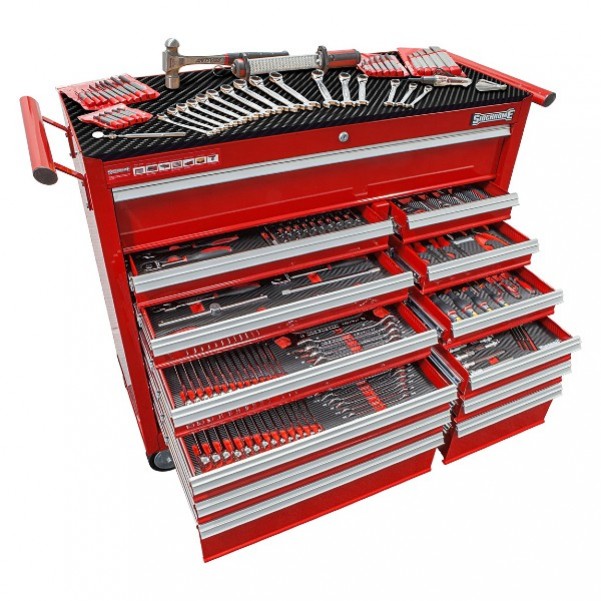 Sidchrome SCMT10166 - 382 Piece Metric/AF Foam Widebody Kit Tool Kit