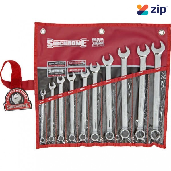 Sidchrome SCMT22208 - 10 Piece Ring Open End Metric Spanner Set