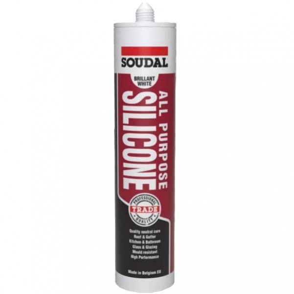Soudal 121661 - 300ml Brilliant White All Purpose Silicone Lubrication Equipment & Consumables