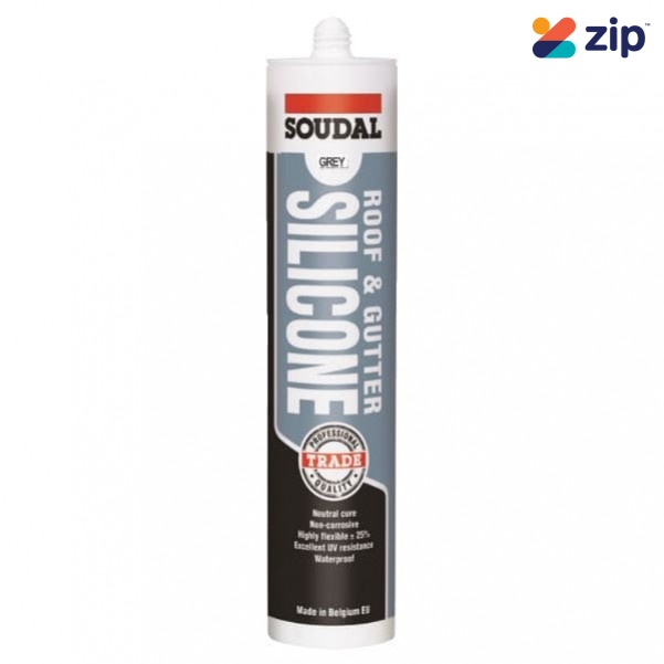 Soudal 127778 - 300ml Grey Roof & Gutter Silicone