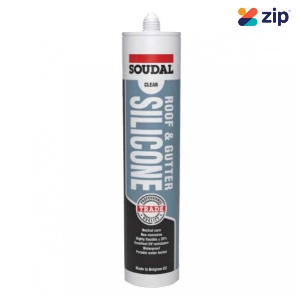 Soudal 127779 - 300ml Clear Roof & Gutter Silicone