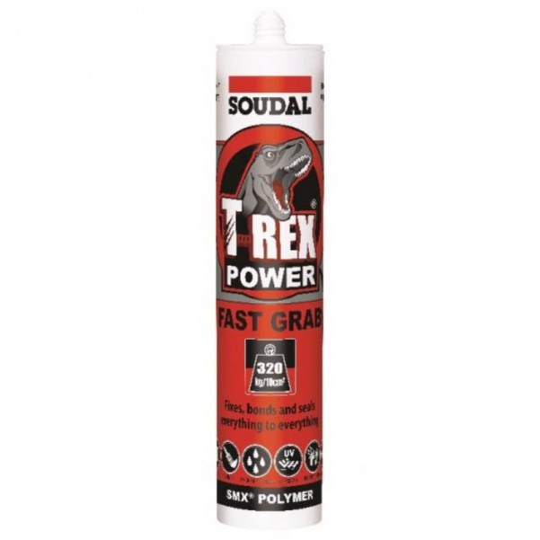 Soudal 128463 - 290ml Beach Sand T-Rex Power Fast Grab Adhesives-Sealants