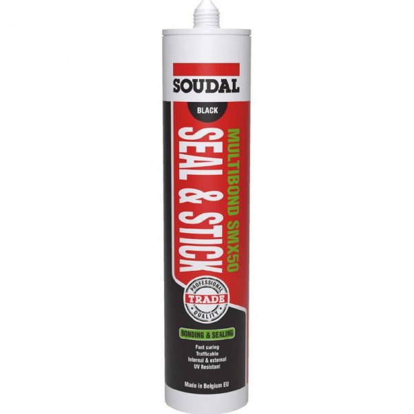 Soudal 128736 - 290ml Black Multibons SMX50 Seal & Stick Adhesives-Sealants