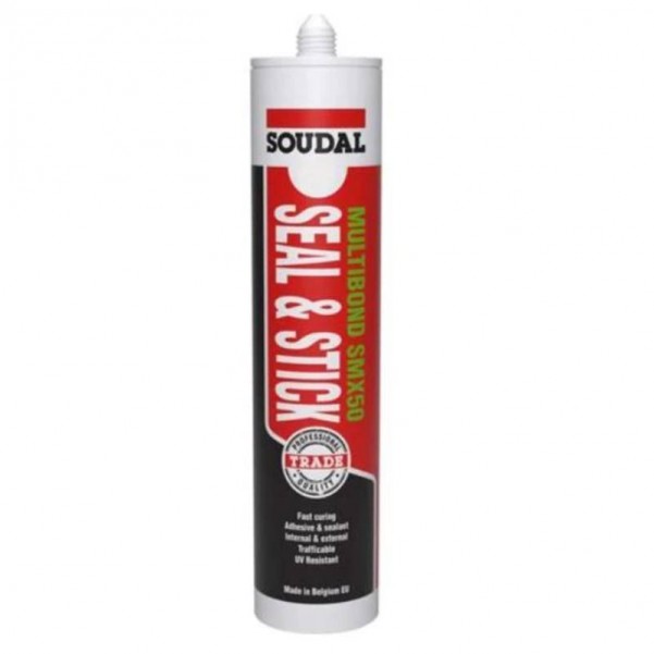 Soudal 128737 - 290ml Concrete Grey Multibons SMX50 Seal & Stick Adhesives-Sealants