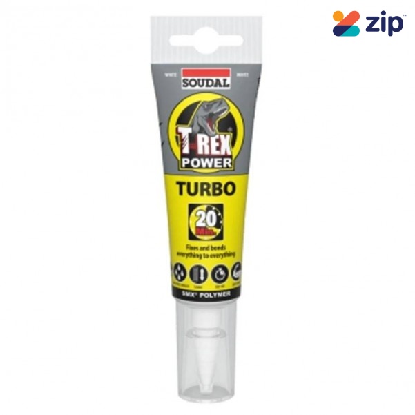 Soudal 132601 - 125ml White T-Rex Power Turbo SMX Polymer Sealant Adhesive Adhesives-Sealants