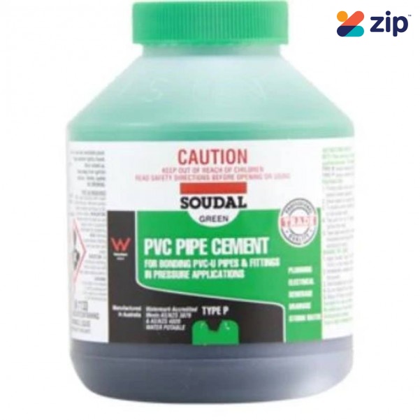 Soudal 222514 - 250ml Green PVC Pipe Cement Type P Adhesives-Sealants