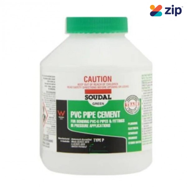 Soudal 222516 - 500ml Clear PVC Pipe Cement Type P Adhesives-Sealants