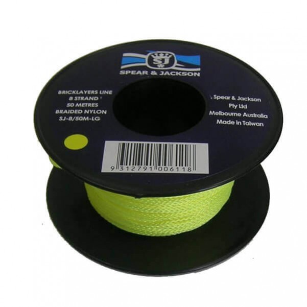 Spear & Jackson 8/50M - 50M Lime Green Stringline Concrete Hand Tools